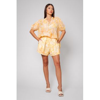 Set Bluza maneca scurta si pantalon scurt Yellow 13271