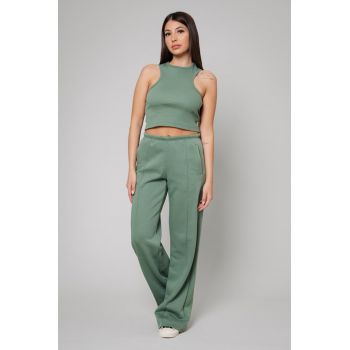 Set Lineea bustiera lunga si pantalon lung Dark Olive Dark Olive