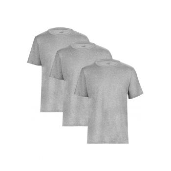 Tricou barbati  Men Base T-shirt Grey Heather 3-pack