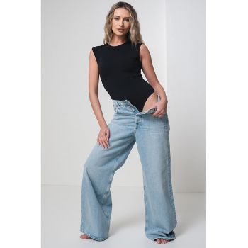 Body slim-fit din bumbac