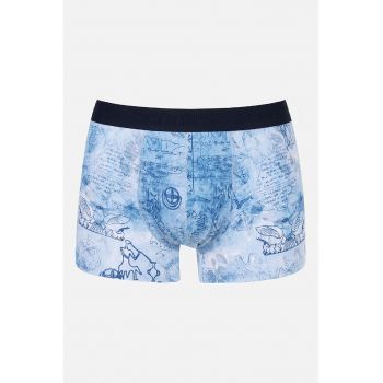 Boxeri cu model tie-dye si imprimeu grafic