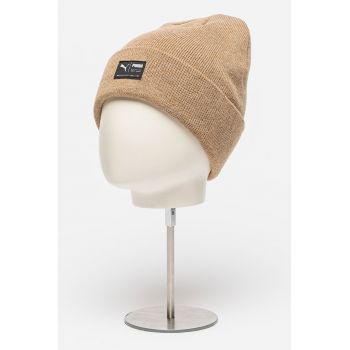Caciula elastica unisex cu detaliu logo Archive Heather