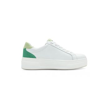 Pantofi sport de piele cu garnitura contrastanta
