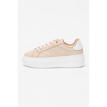 Pantofi sport din piele cu model monograma