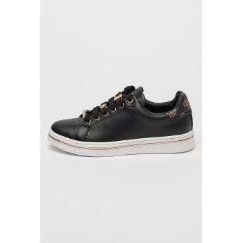 Pantofi sport din piele ecologica cu model logo