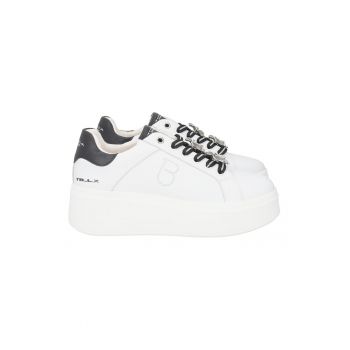 Pantofi sport flatform din piele