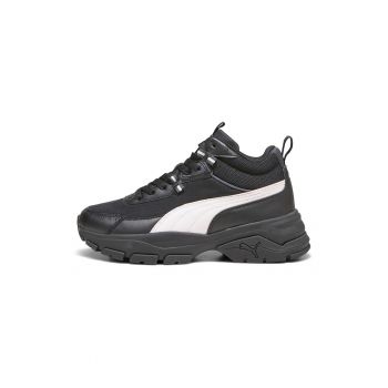 Pantofi sport high-top de piele ecologica si material textil Cassia