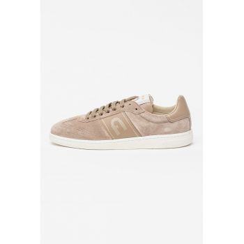 Pantofi sport low-cut din piele intoarsa