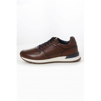 Pantofi sport wedge de piele
