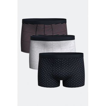 Set de boxeri cu model si uni - 3 perechi