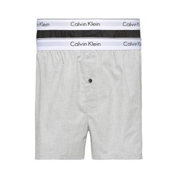 Set de boxeri slim fit din bumbac cu model - 2 perechi