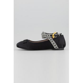 Balerini de satin cu funda Beatriz