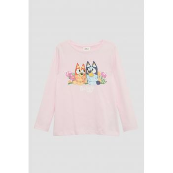 Bluza uni de bumbac cu imprimeu