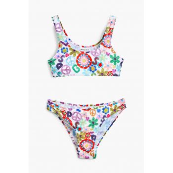 Costum de baie in doua piese cu model