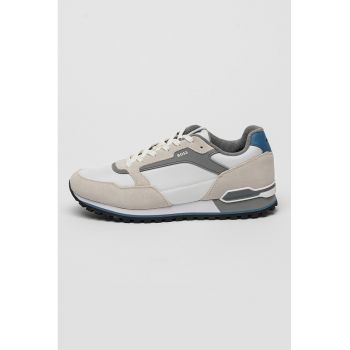 Pantofi sport cu insertii de plasa si piele intoarsa Parkour