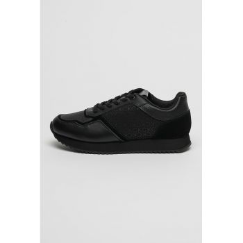 Pantofi sport de piele cu segment cu monograma