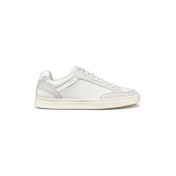 Pantofi sport de piele ecologica si material textil cu logo