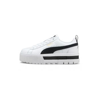 Pantofi sport flatform cu insertii din piele intoarsa Mayze