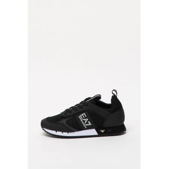 Pantofi sport unisex de plasa cu insertii de piele ecologica