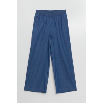 Blugi crop cu croiala ampla
