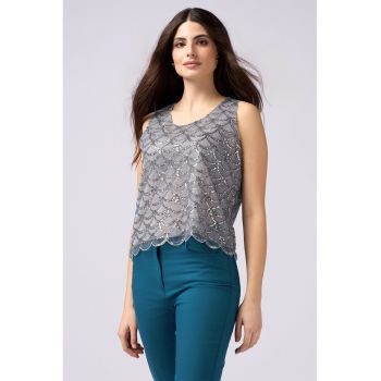 Bluza cu aplicatii din paiete