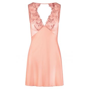 Neglijeu cu aspect de satin si garnituri de dantela