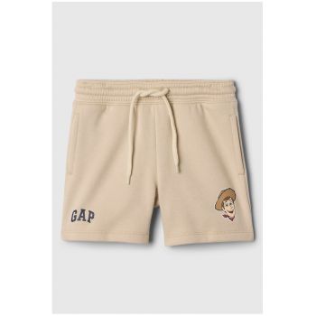 Pantaloni scurti cu imprimeu logo si snur