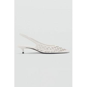 Pantofi slingback din piele ecologica