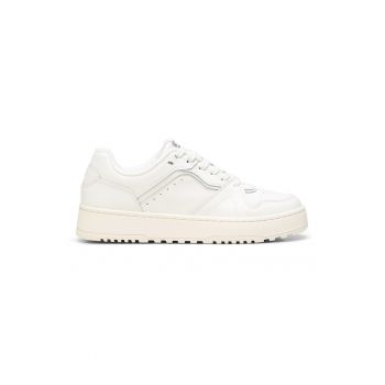 Pantofi sport de piele cu varf rotund