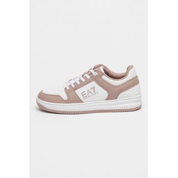 Pantofi sport de piele ecologica cu model colorblock