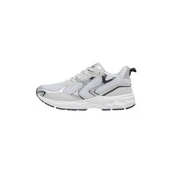 Pantofi sport de piele ecologica si material textil