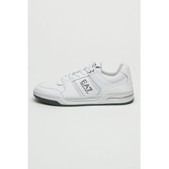 Pantofi sport din piele cu model cu perforatii