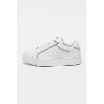 Pantofi sport din piele ecologica cu aspect matlasat