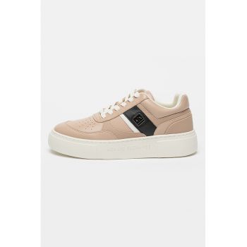 PAntofi sport din piele ecologica cu platforma