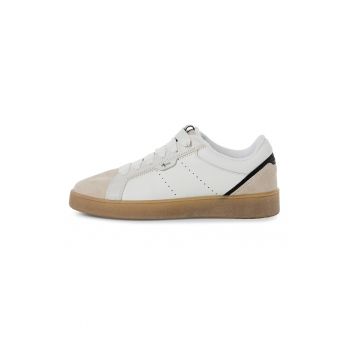 Pantofi sport low-cut cu garnituri de piele