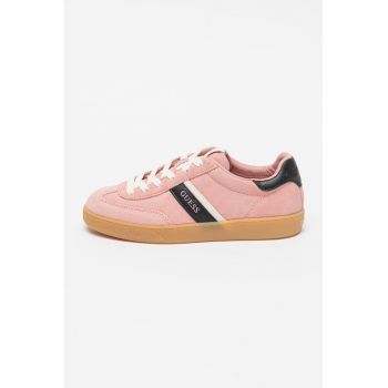 Pantofi sport low-cut de piele intoarsa