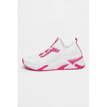 Pantofi sport slip-on cu aspect tricotat
