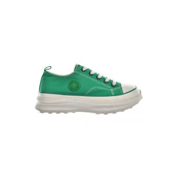 Pantofi sport wedge din panza