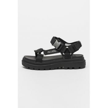 Sandale flatform cu velcro