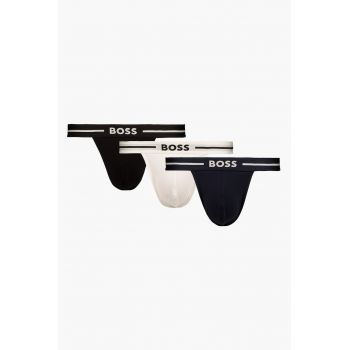 Set de chiloti tip suspensor cu logo - 3 perechi