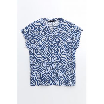 Bluza cu maneci scurte si model