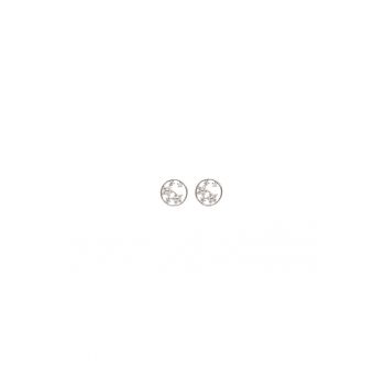 Cercei Argint Diamond Flowers