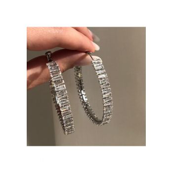 Cercei Supradimensionati Rotunzi Cu Cristale Zirconia