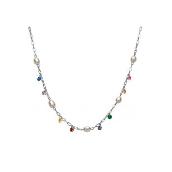 Colier Cu Perle Si Cristale Rainbow