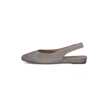 Pantofi slingback de piele intoarsa