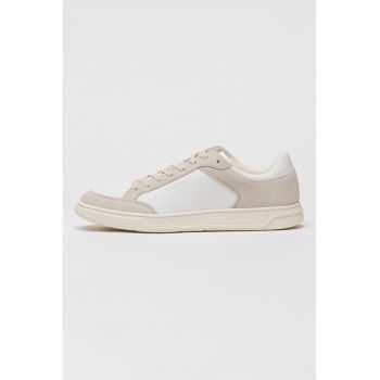 Pantofi sport cu garnituri de piele intoarsa