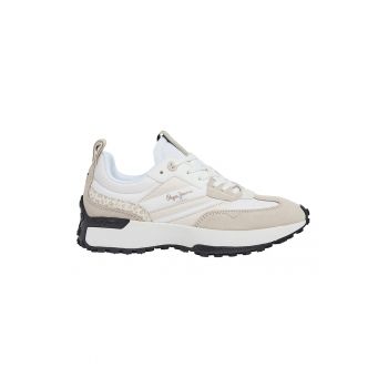 Pantofi sport cu garnituri de piele intoarsa
