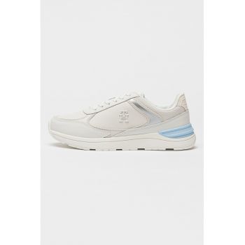 Pantofi sport de piele cu varf rotund