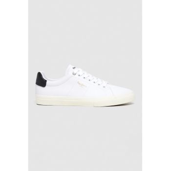 Pantofi sport de piele ecologica cu logo