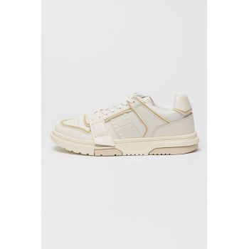 Pantofi sport de piele si piele ecologica cu sireturi